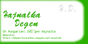 hajnalka degen business card